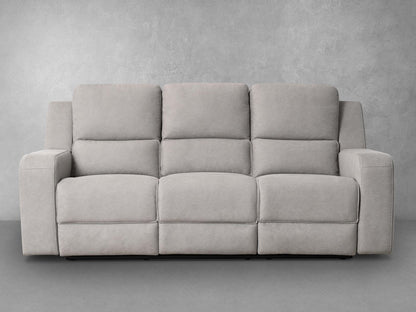 Margaret Fabric Manual Reclining Sofa with Console - Gray