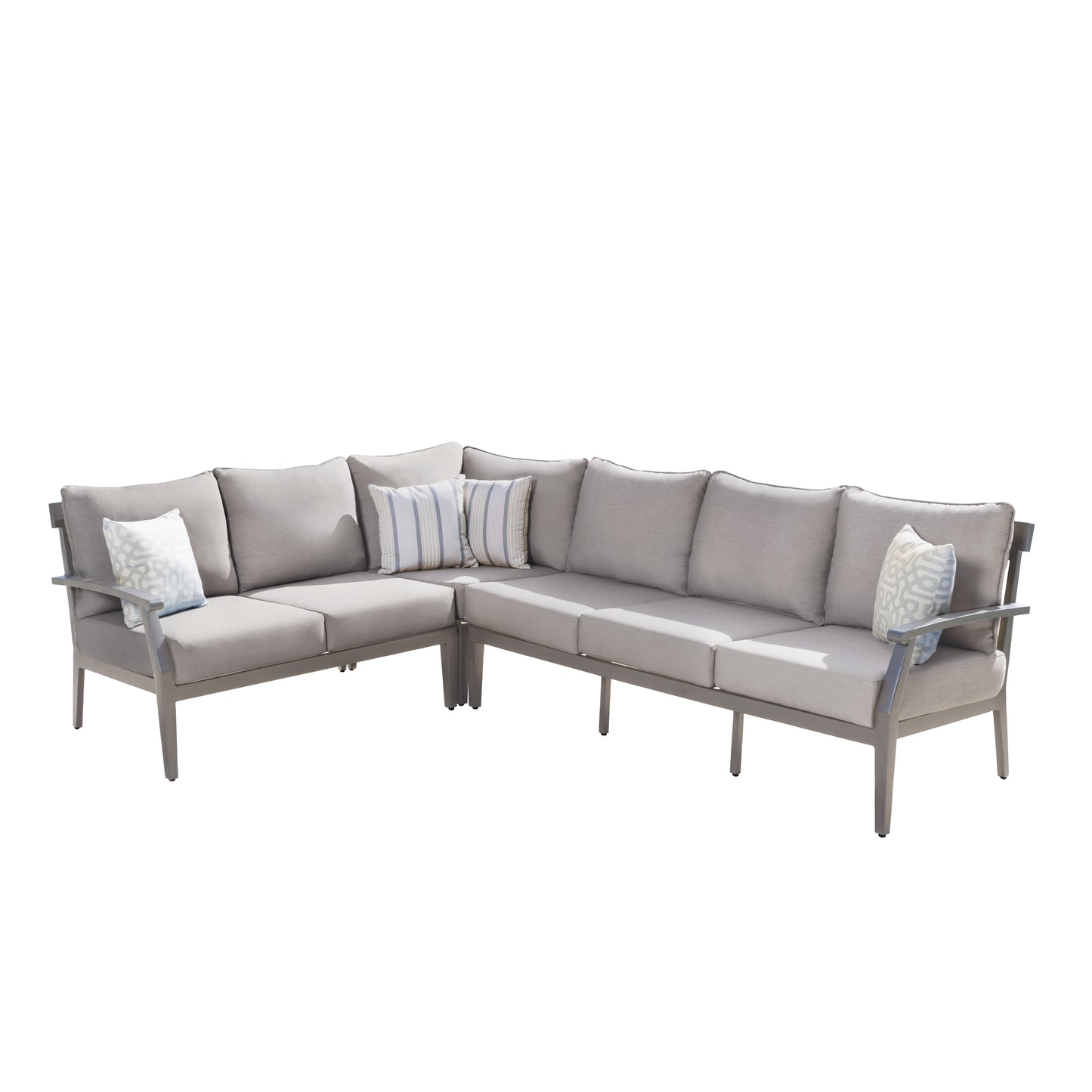 Marilla Outdoor Sectional - Gray (No Coffee Table)