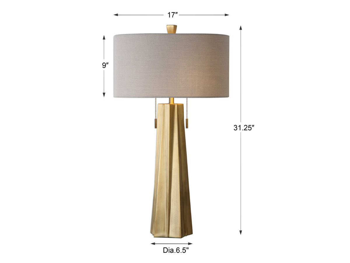 Abbyson Home Marilou Gold Table Lamp