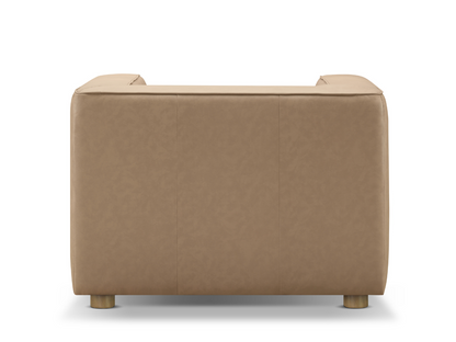 JoJo Fletcher Matteo Nubuck Leather Chair - Saddle