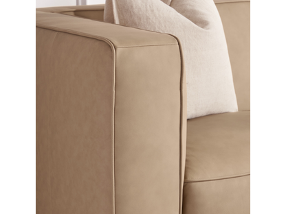 JoJo Fletcher Matteo Nubuck Leather Chair - Saddle