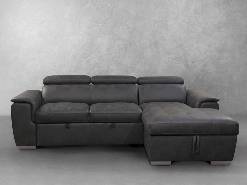 Metro Fabric Storage Sectional with Pullout Bed