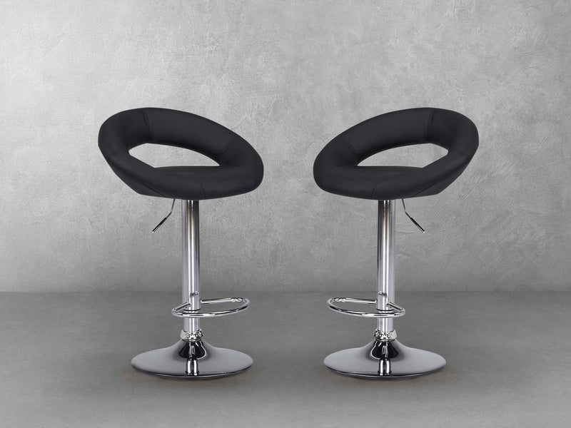 Millie Faux Leather Adjustable Counter/Bar Stool (Set of 2)