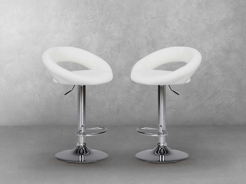 Millie Faux Leather Adjustable Counter/Bar Stool (Set of 2)