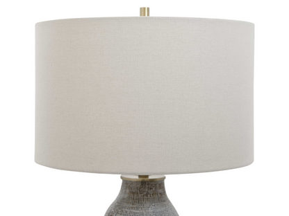 Abbyson Home Moira Gray Textured Table Lamp