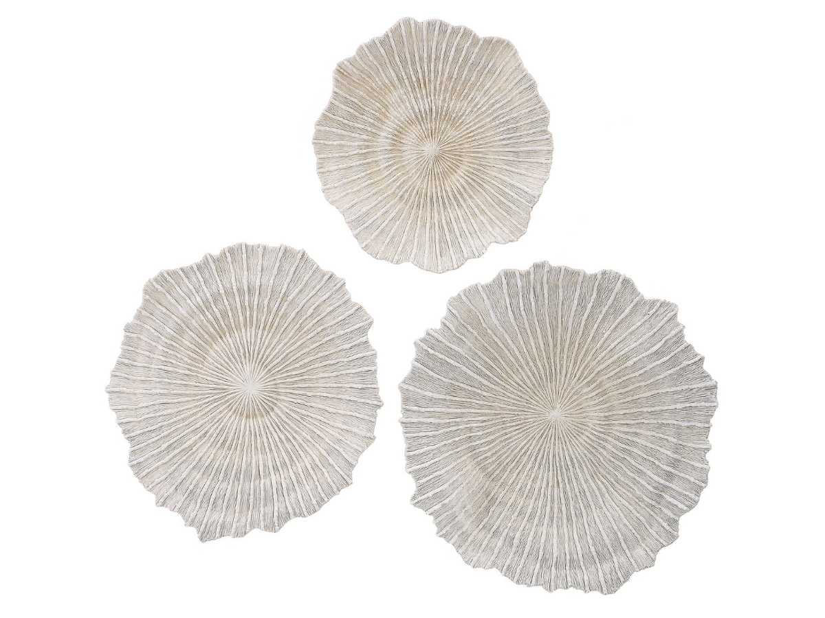 Abbyson Home Ollivander Coral Wall Decor, Set of 3