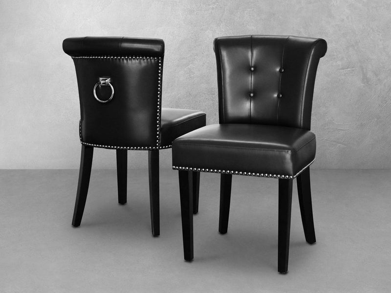 Opheim Faux Leather Dining Chair Set of 2