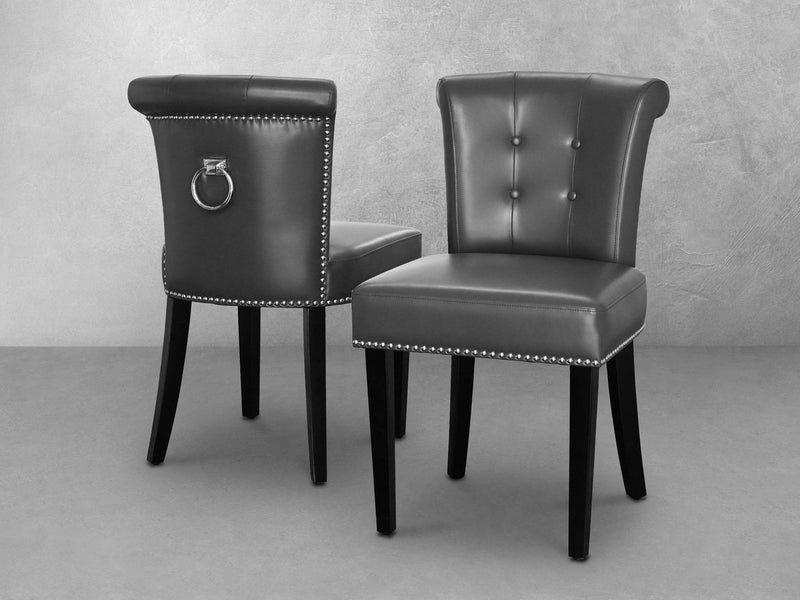 Opheim Faux Leather Dining Chair Set of 2