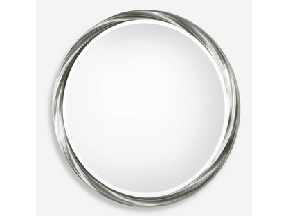 Abbyson Home Orabelle Silver Round Mirror