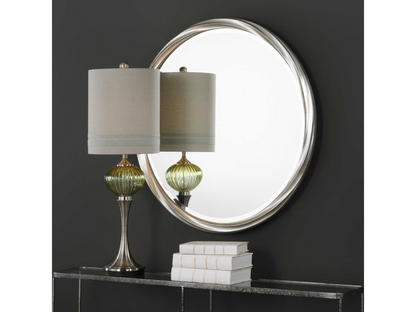 Abbyson Home Orabelle Silver Round Mirror