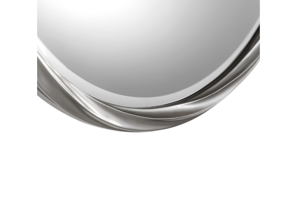 Abbyson Home Orabelle Silver Round Mirror