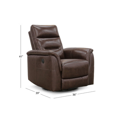 Palermo® Leather Power Glider Recliner - Brown
