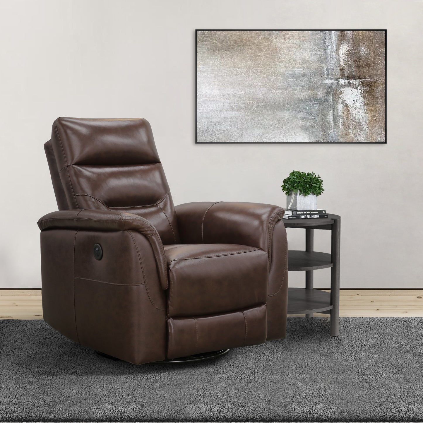 Palermo® Leather Power Glider Recliner - Brown