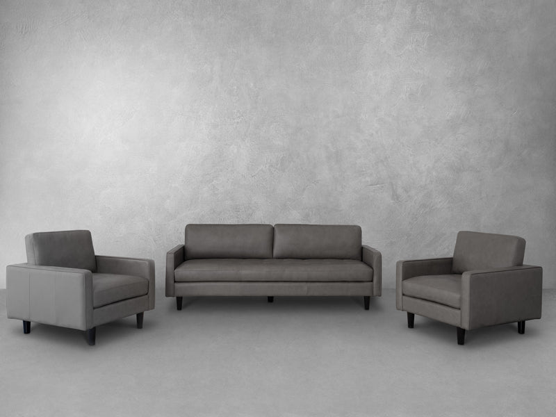 Parker 3-pc Top-Grain Leather Collection