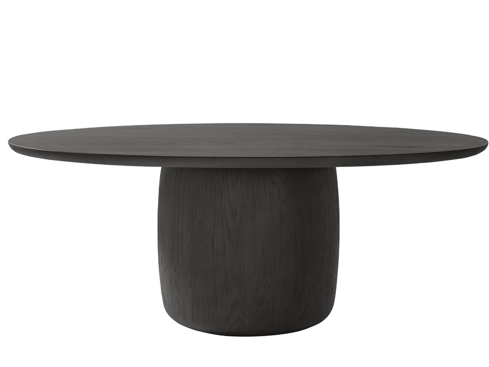 JoJo Fletcher Pauline Oak Oval Dining Table 78" - Black – Abbyson.com