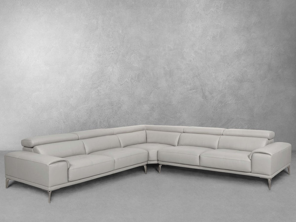 Quinton® Top Grain Leather Sectional