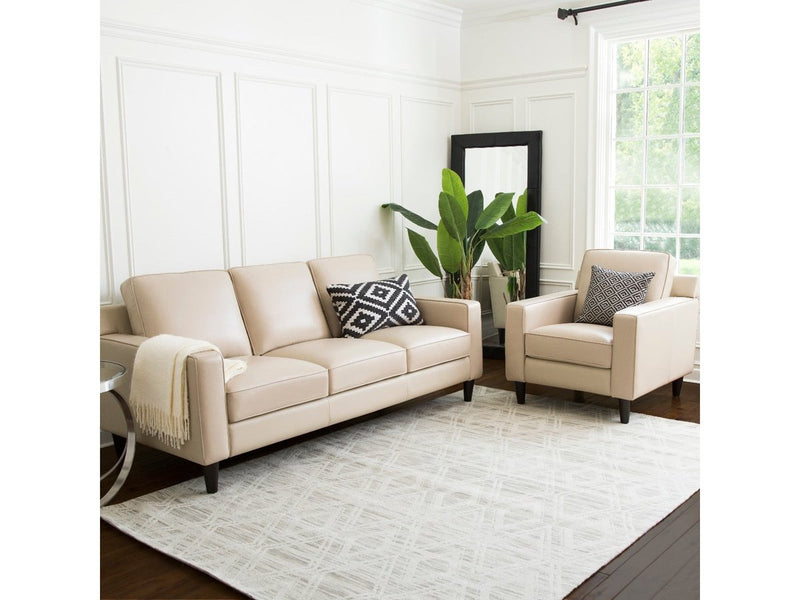 Milton Leather Sofa and Armchair Set