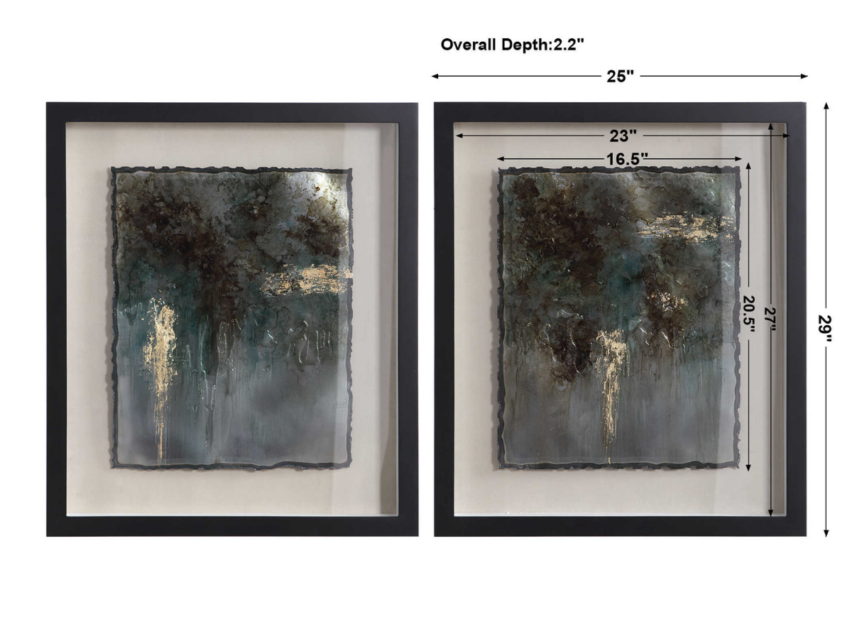 Abbyson Home Rapt Patina Framed Prints, Set of 2