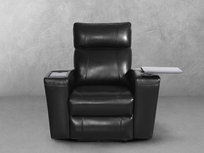 Rayford Leather Power Recliner with ITABLE® mini Media Display