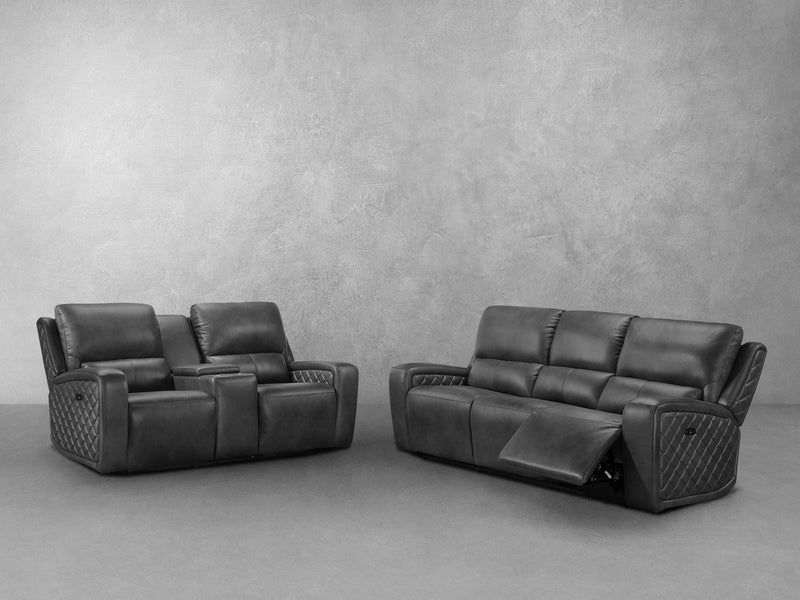Raymond 2-pc Leather Power Reclining Set