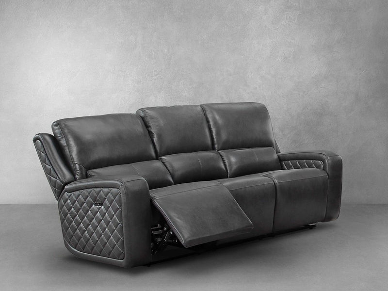 Oswald leather power reclining sofa