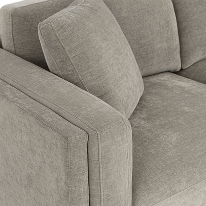 Renee Fabric Sofa with Wood Base, Gray