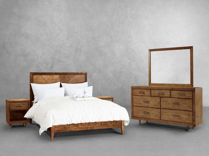 Retro Wood 6-pc Bedroom Set