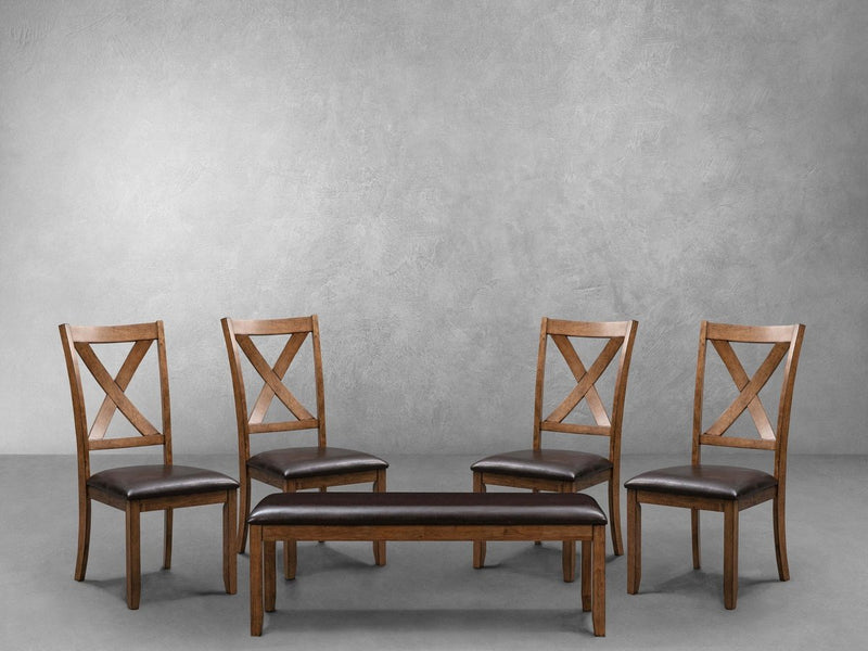 Russell Wood Dining Chair (Set of 4) and Bench