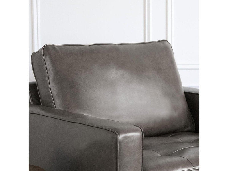 Holloway Mid-Century Leather Armchair
