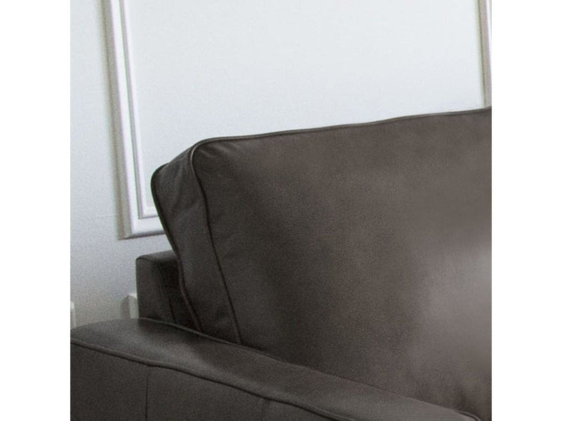 Holloway Mid-Century Leather Sofa and Armchair Set, Grey Default Title