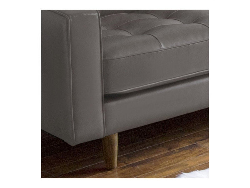 Holloway Mid-Century Leather Sofa