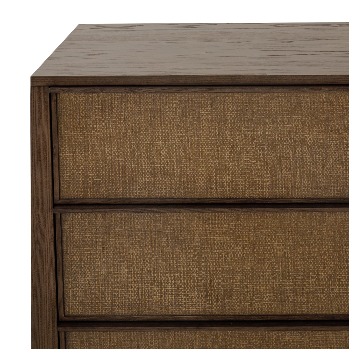 JoJo Fletcher Sawyer Oak & Grasscloth Dresser, Brown