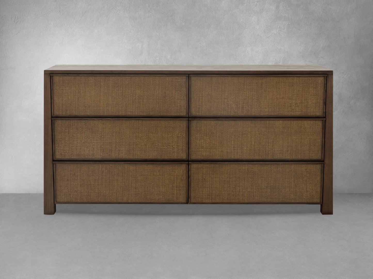JoJo Fletcher Sawyer Oak & Grasscloth Dresser, Brown