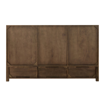 JoJo Fletcher Sawyer Oak & Grasscloth Bed, Brown - King