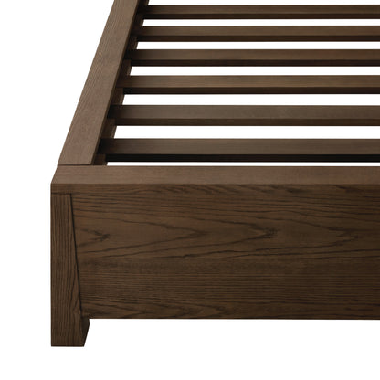 JoJo Fletcher Sawyer Oak & Grasscloth Bed, Brown - Queen
