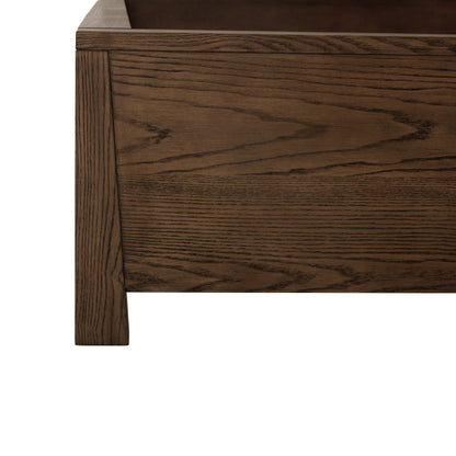 JoJo Fletcher Sawyer Oak & Grasscloth Bed, Brown - Queen