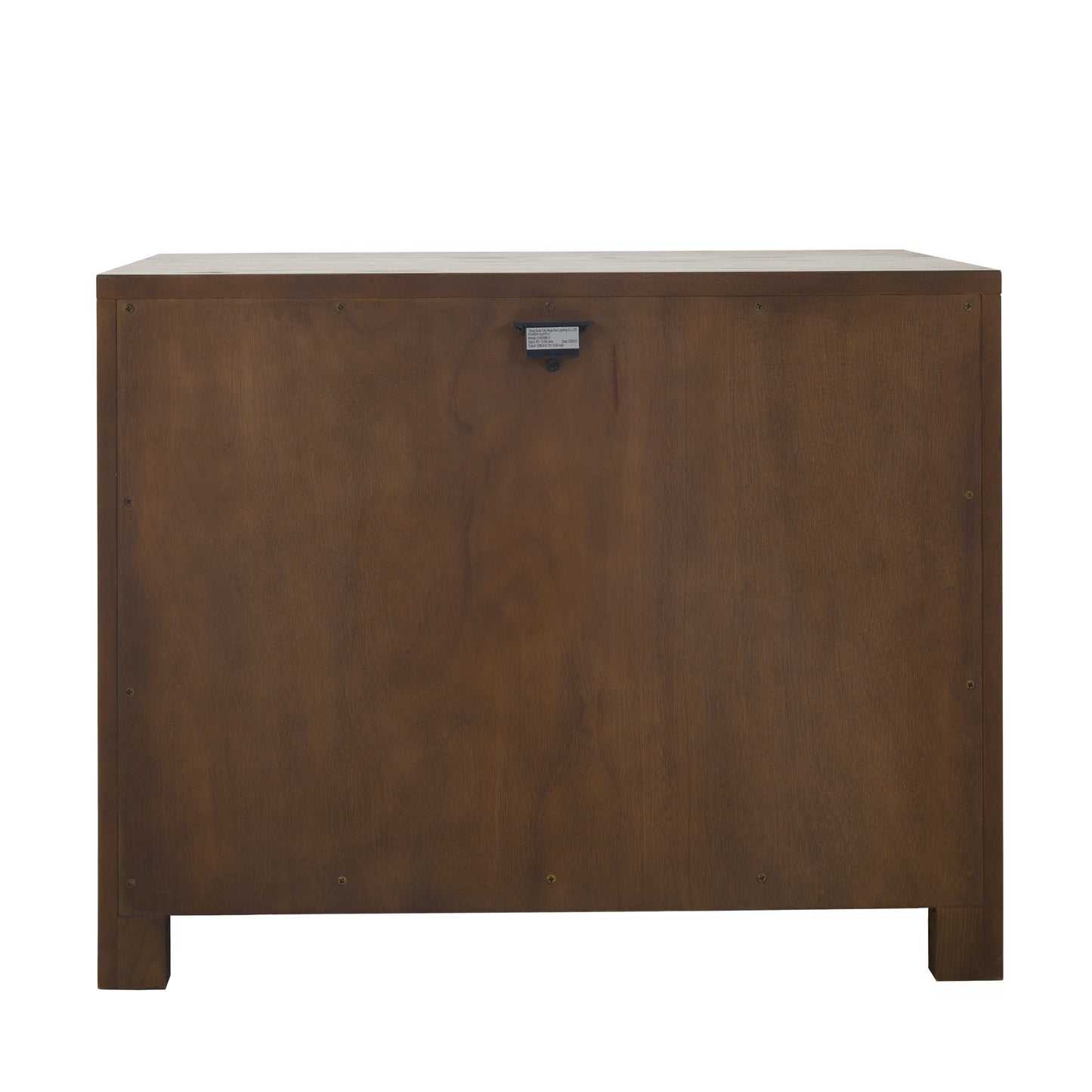 JoJo Fletcher Sawyer Oak & Grasscloth 3-Drawer Nightstand, Brown