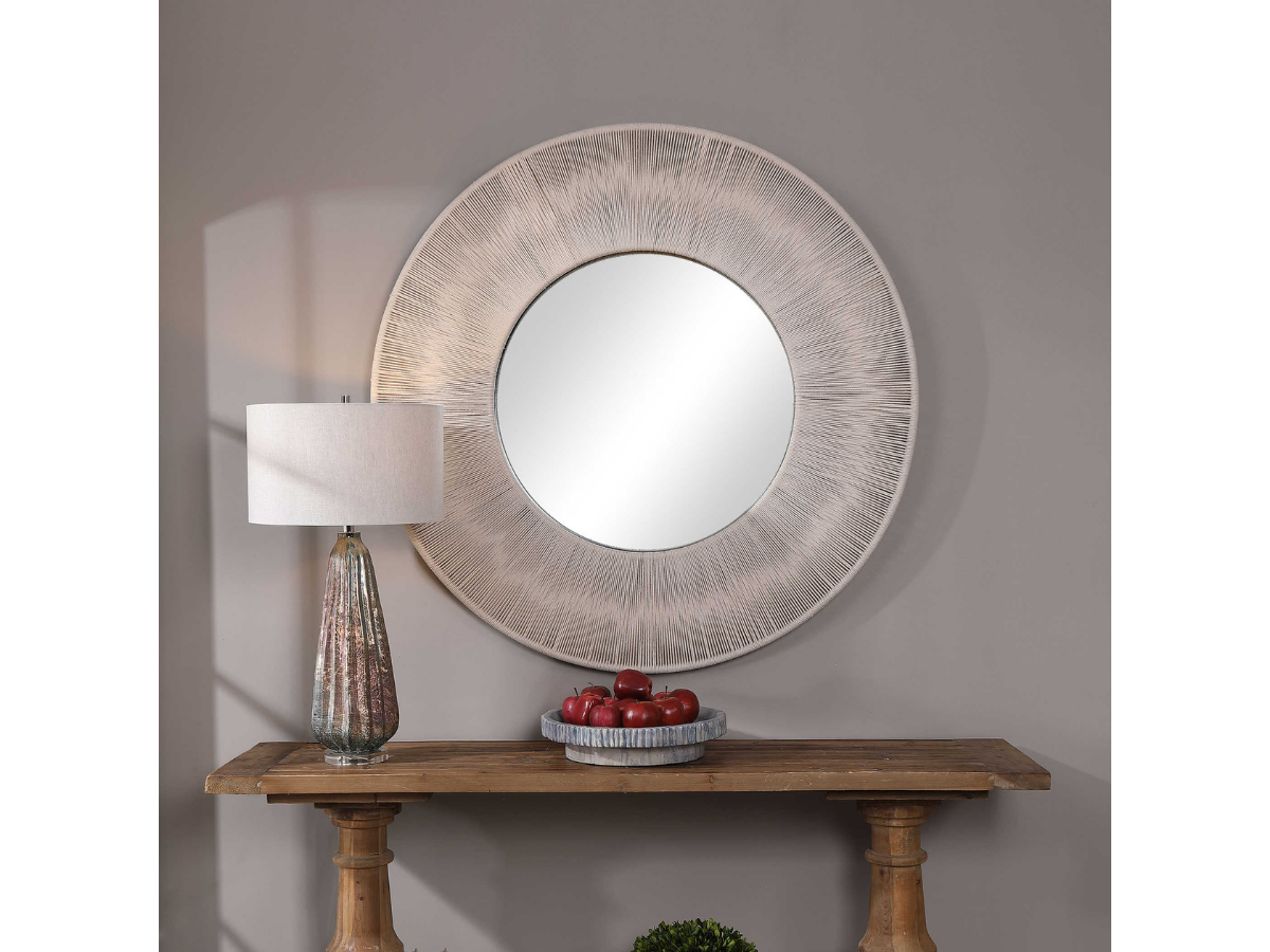 Abbyson Home Scyla Round Mirror