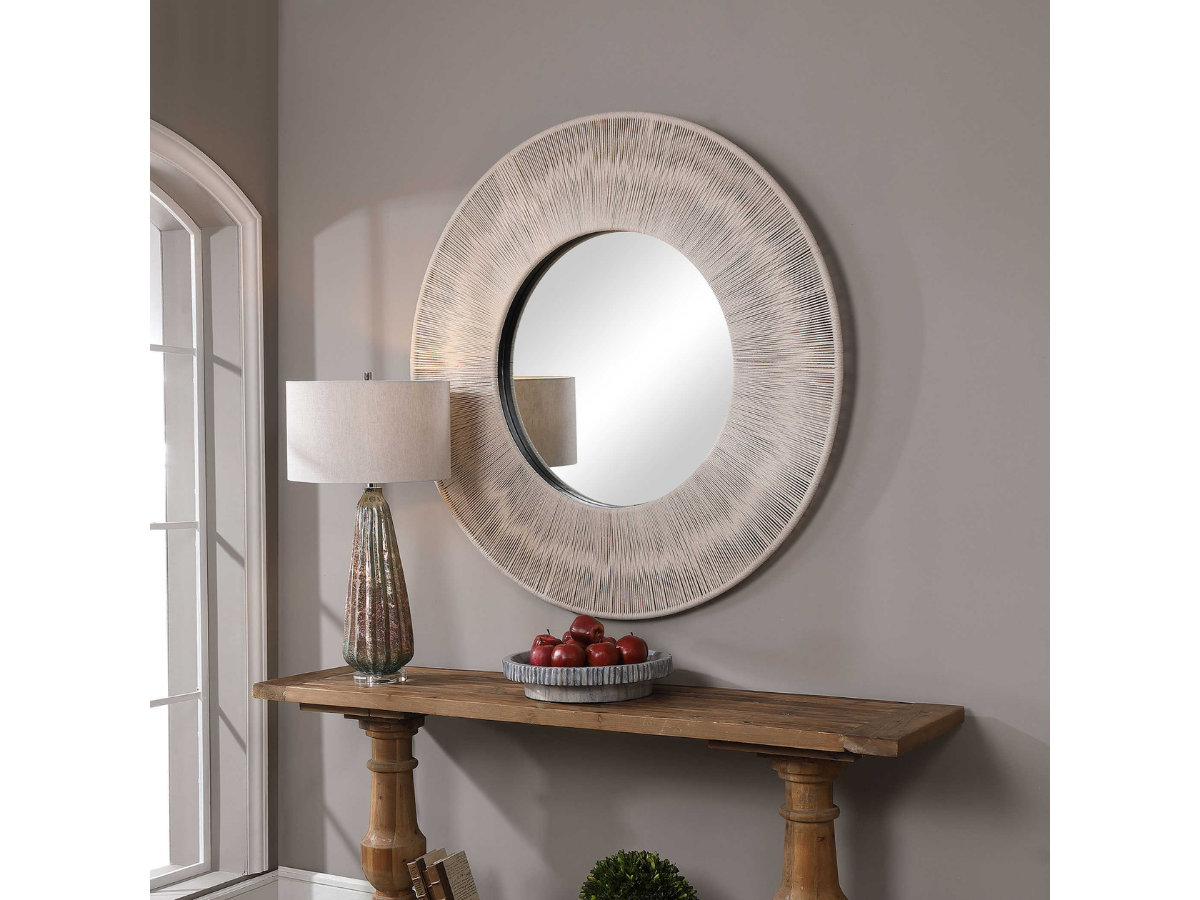 Abbyson Home Scyla Round Mirror