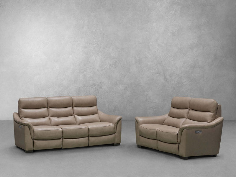 Shaffer 2-pc Power Reclining Leather Set