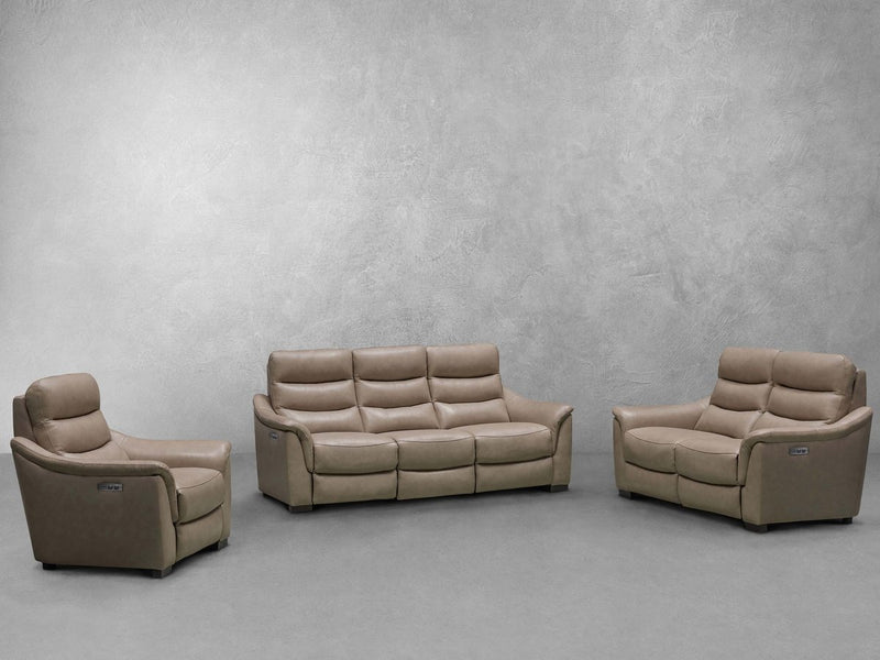 Shaffer 3-pc Power Reclining Leather Set