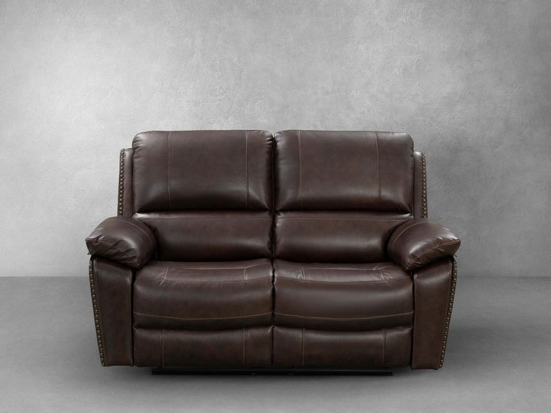 Soldano Leather Reclining Loveseat