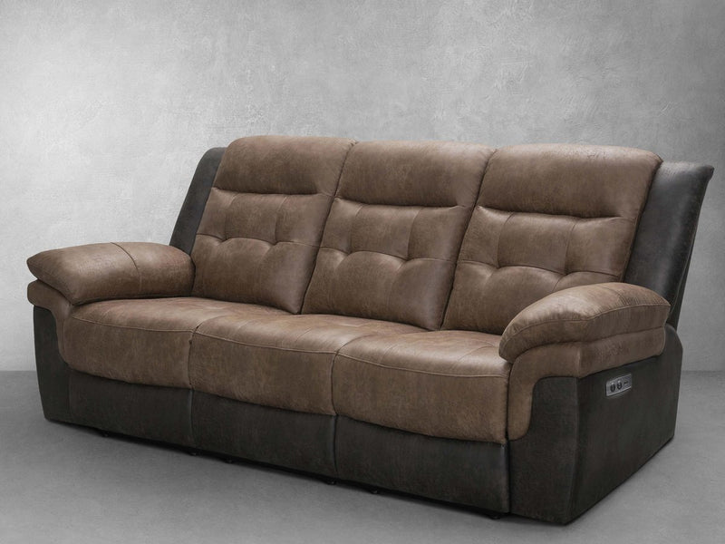 Tacoma Two-tone Fabric Power Reclining Sofa
