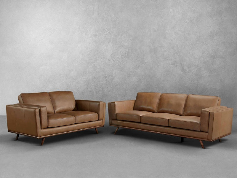 Taverly 2-pc Leather Sofa and Loveseat Set