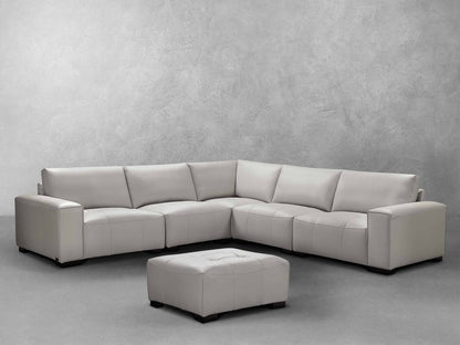 Teagan 6-pc Leather Modular Sectional