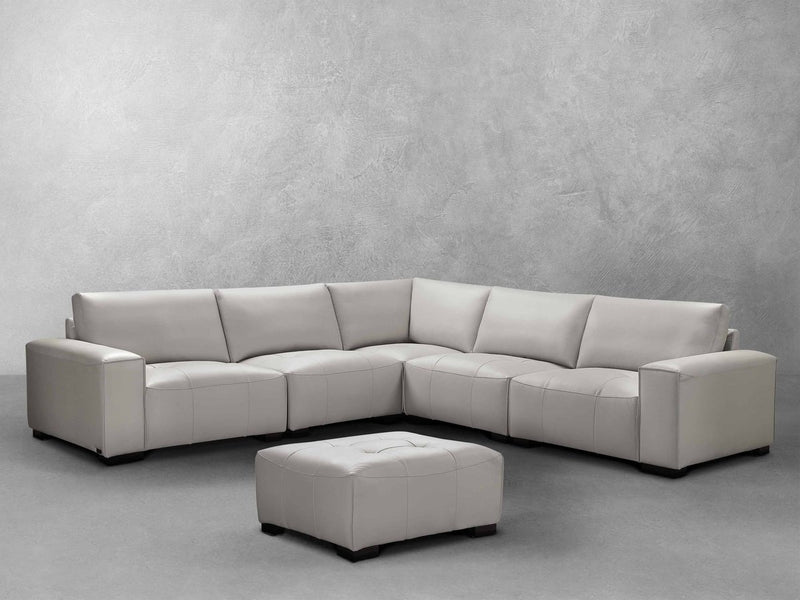 Teagan 6-pc Leather Modular Sectional