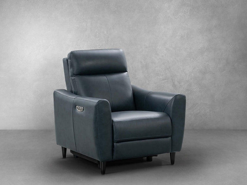 Tomasino Leather Power Recliner with Power Headrest