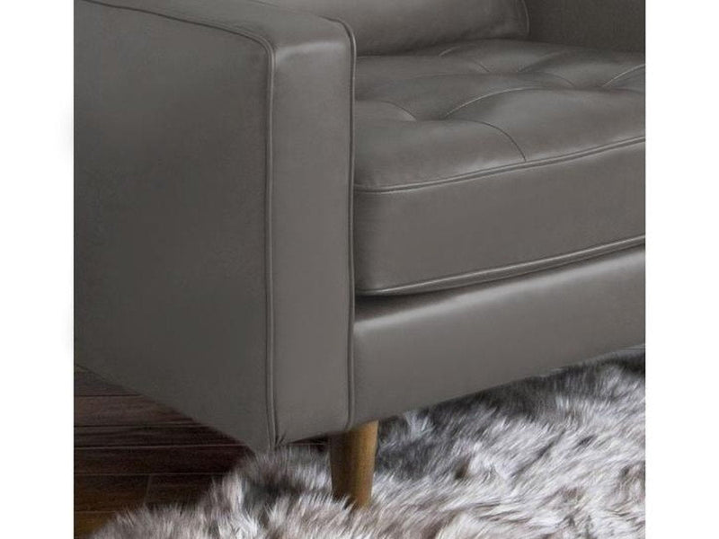 Holloway Mid-Century Leather Armchair