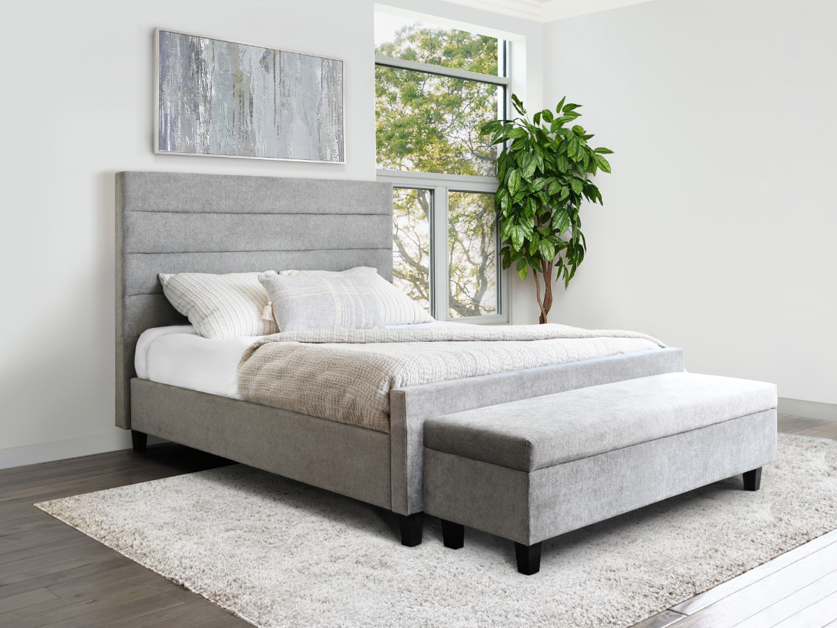 Seneca Upholstered Bench - Gray