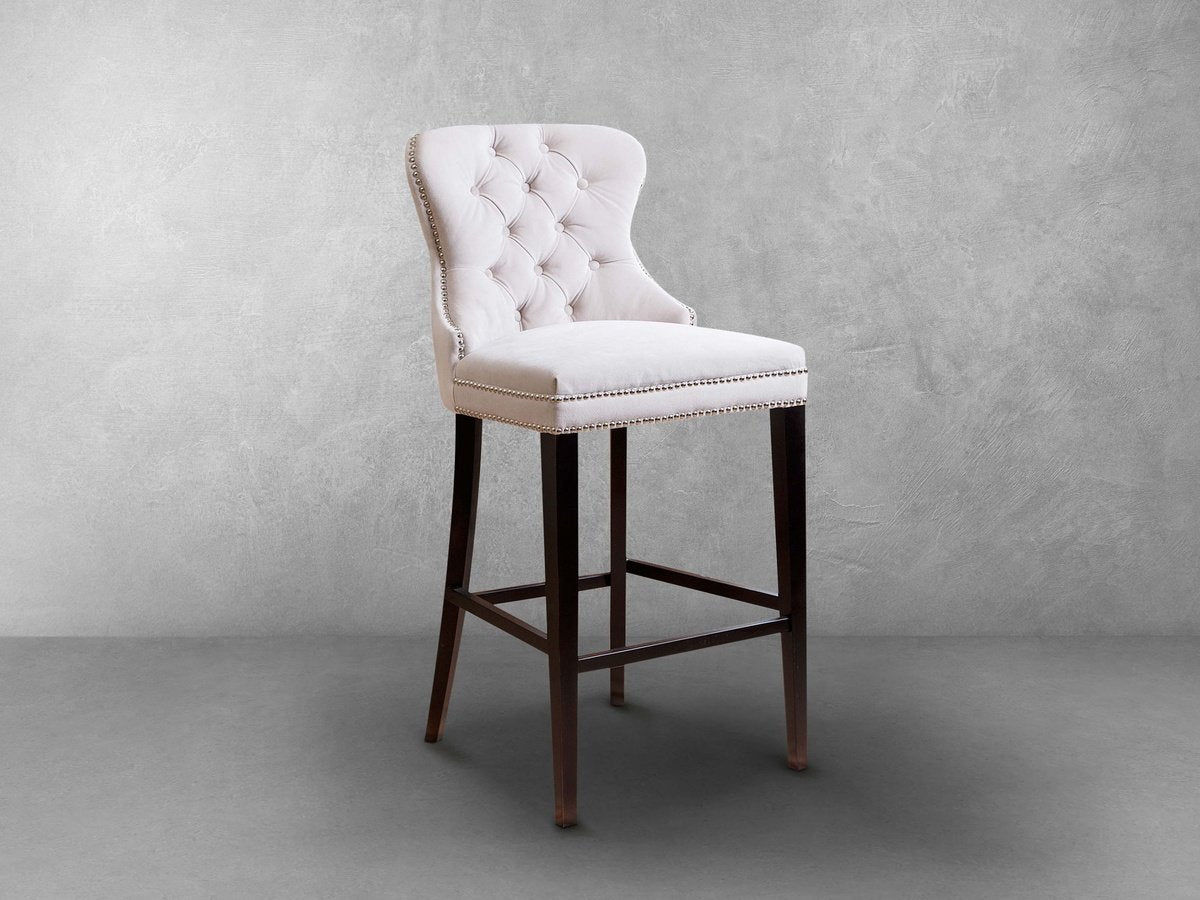 Versailles Tufted Bar Stool - Ivory